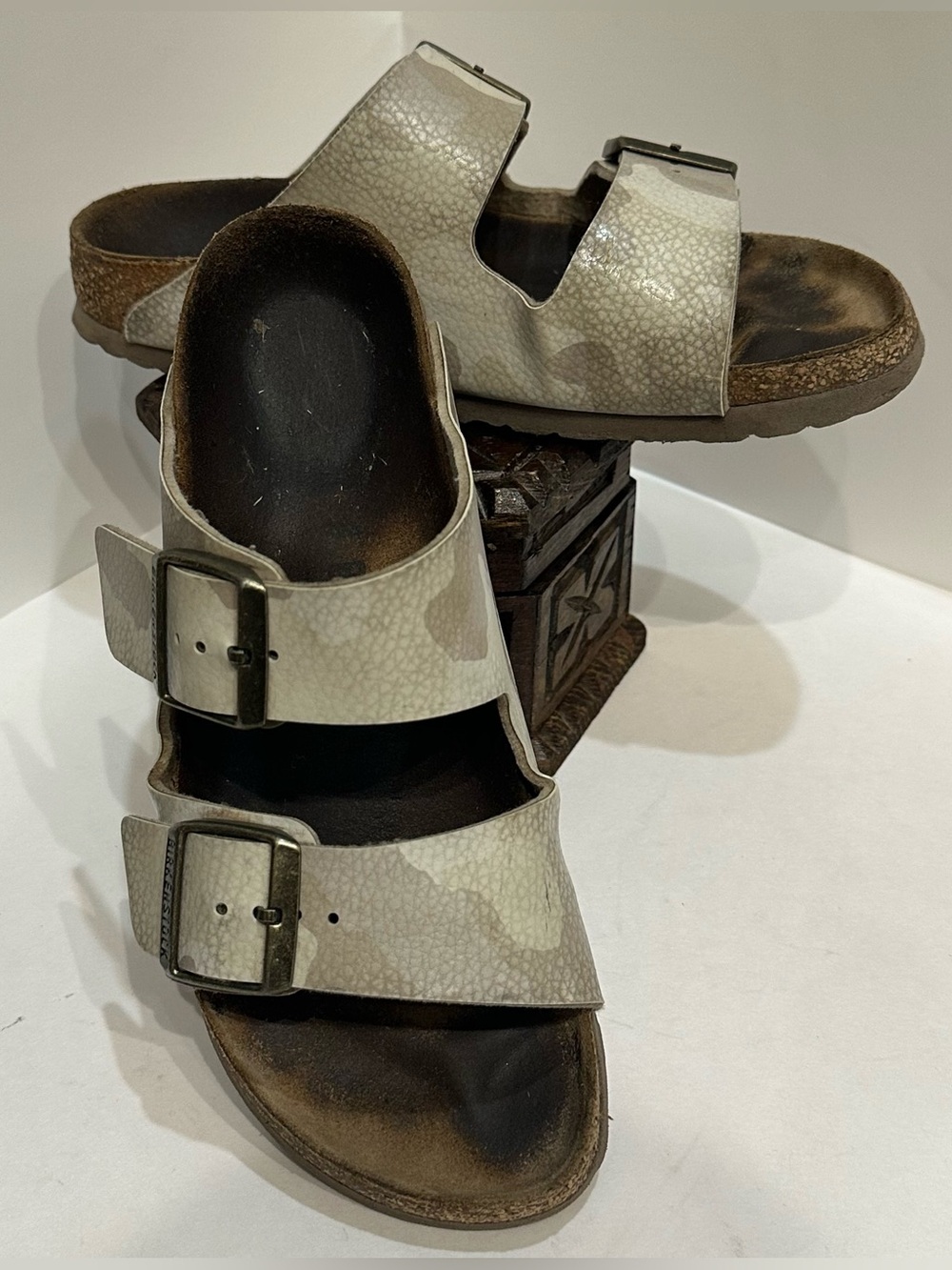 Birkenstock Women’s Arizona Desert Soil Grey Camouflage Size 37 US 6.5